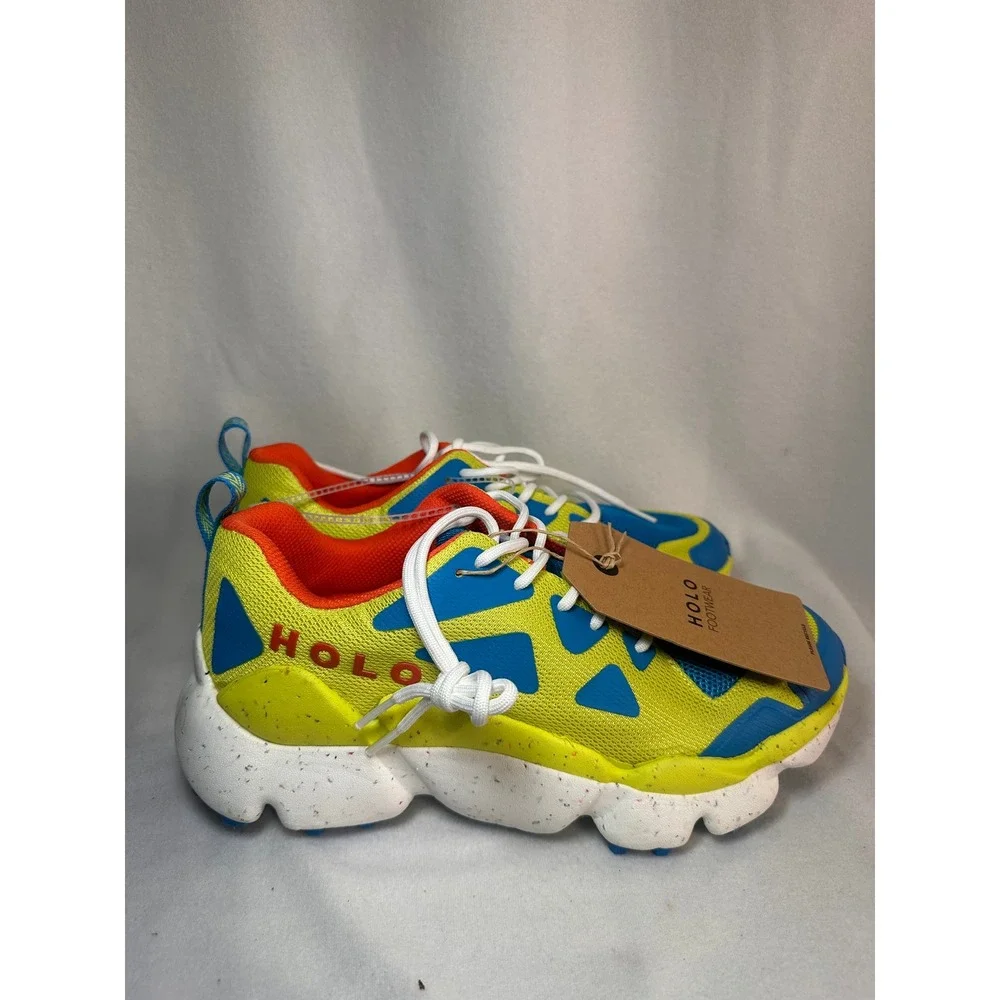 HOLO Footwear Nephelae Womens 9.5 Yellow Blue Sustainable Sneakers‎ HW511017 NEW
